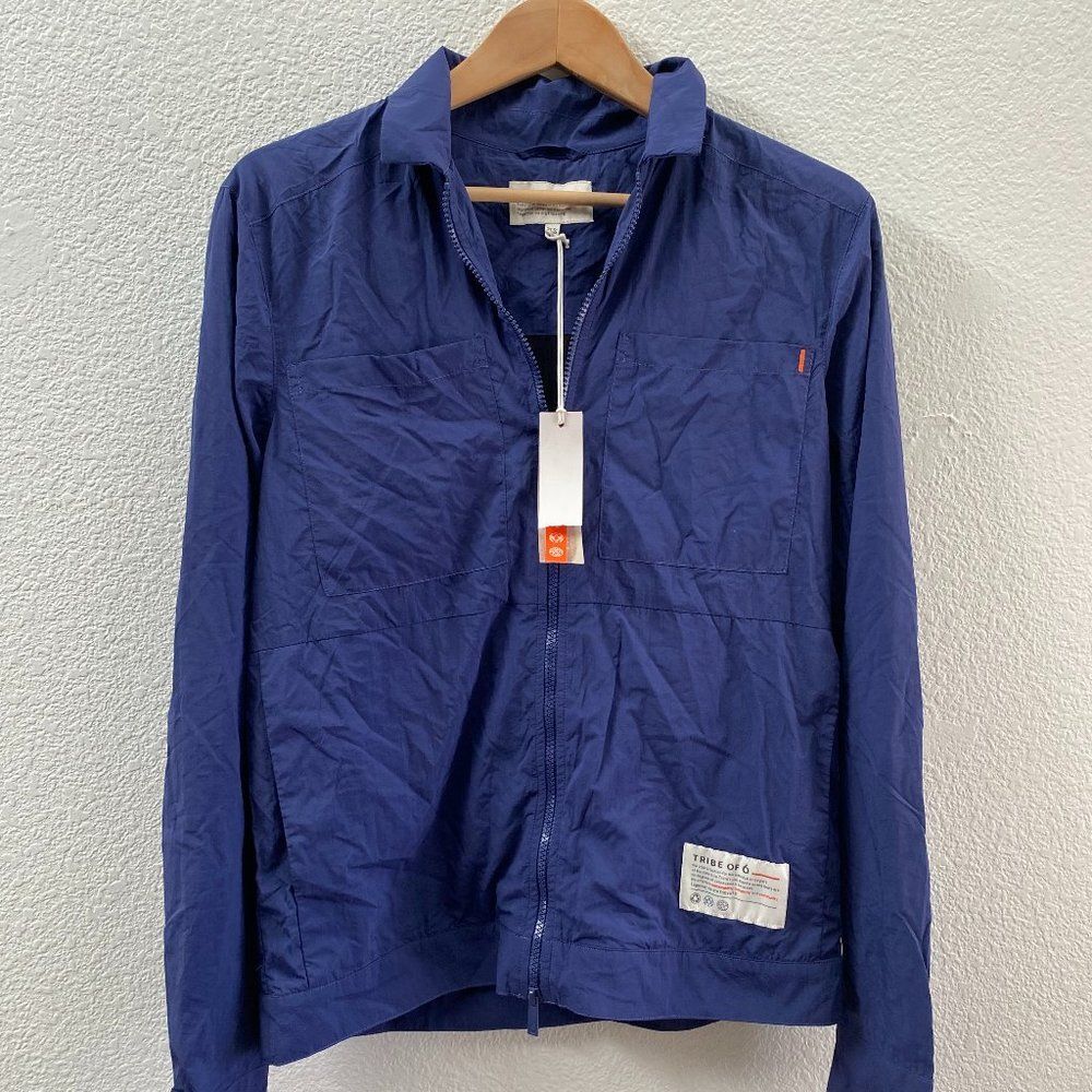 Tribe Of 6 Antonio Jacket Patriot Blue UAE Full Zip Lightweight Jacket Men's XS